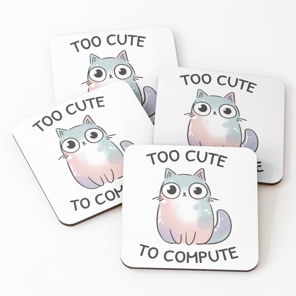 Item preview, Too Cute to Compute designed and sold by CatCraftCo.