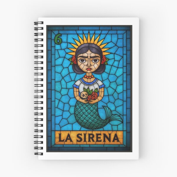 Item preview, Mexican Lottery Card 6 La Sirena The Mermaid Frida Kahlo designed and sold by retrographics.