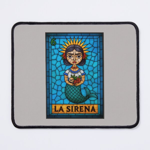 Item preview, Mexican Lottery Card 6 La Sirena The Mermaid Frida Kahlo designed and sold by retrographics.