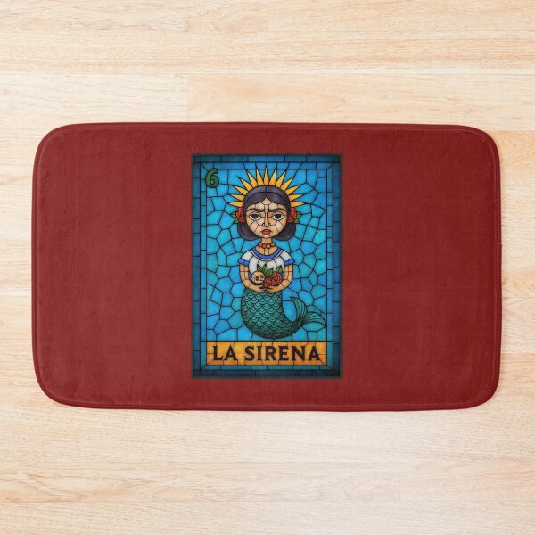 Item preview, Mexican Lottery Card 6 La Sirena The Mermaid Frida Kahlo designed and sold by retrographics.
