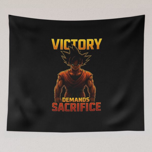 Item preview, Anime Warrior Quote Poster - Victory demands sacrifice designed and sold by SoulFlex.