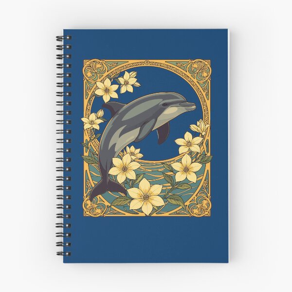 Item preview, Dolphin With Yellow Jasmine Flowers designed and sold by taiche.