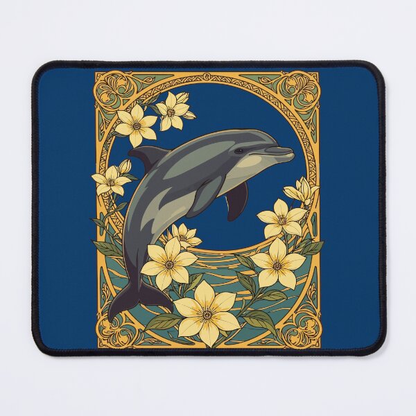 Item preview, Dolphin With Yellow Jasmine Flowers designed and sold by taiche.
