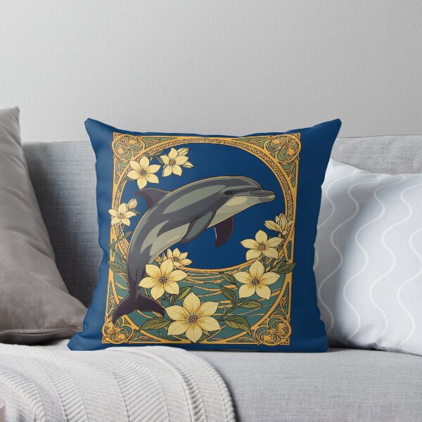 Item preview, Dolphin With Yellow Jasmine Flowers designed and sold by taiche.