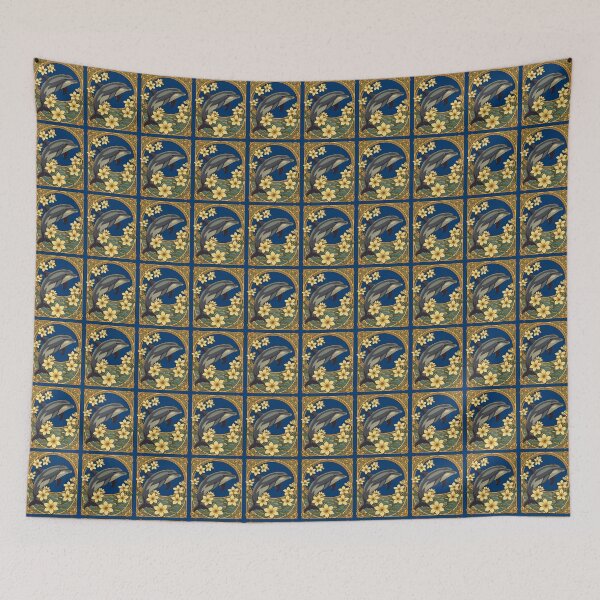 Item preview, Dolphin With Yellow Jasmine Flowers designed and sold by taiche.