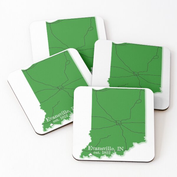 Item preview, Evansville, IN [Green] designed and sold by PhilbonianDezin.