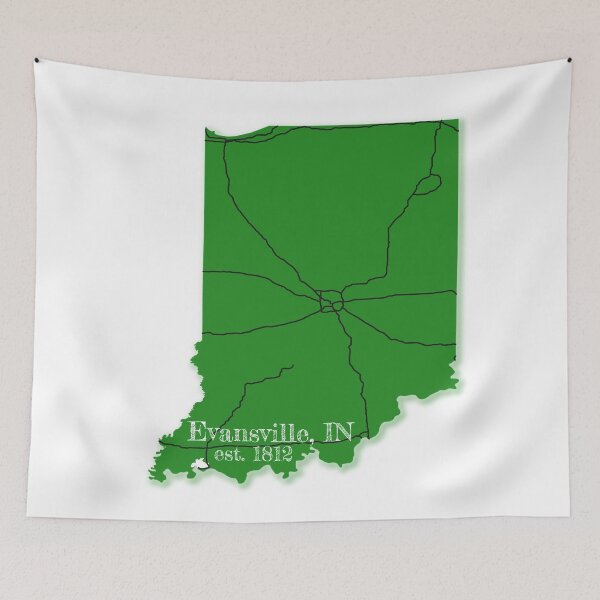 Item preview, Evansville, IN [Green] designed and sold by PhilbonianDezin.