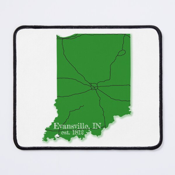 Item preview, Evansville, IN [Green] designed and sold by PhilbonianDezin.