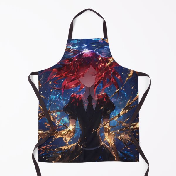 Item preview, Cinnabar Land Lustrous Anime Girl Waifu Red Glow Deep Ocean Gems designed and sold by SuperTeamCanada.