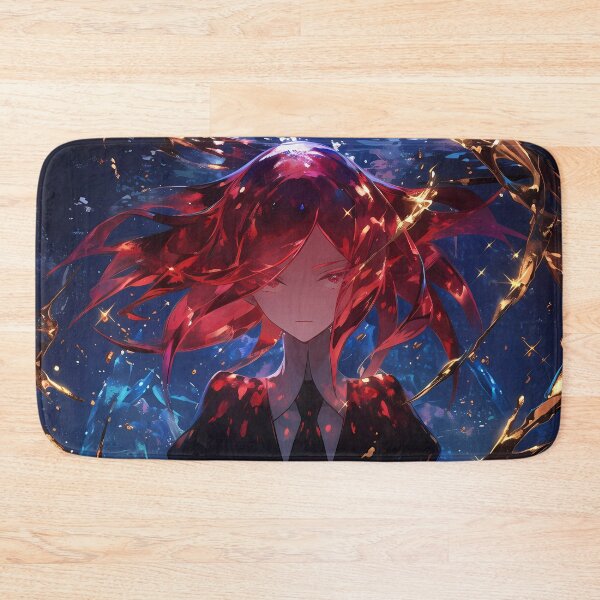 Item preview, Cinnabar Land Lustrous Anime Girl Waifu Red Glow Deep Ocean Gems designed and sold by SuperTeamCanada.