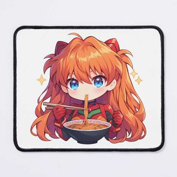 Item preview, Soryu Neon Asuka Langley Evangelion Chibi Fiery Ramen Anime designed and sold by SuperTeamCanada.