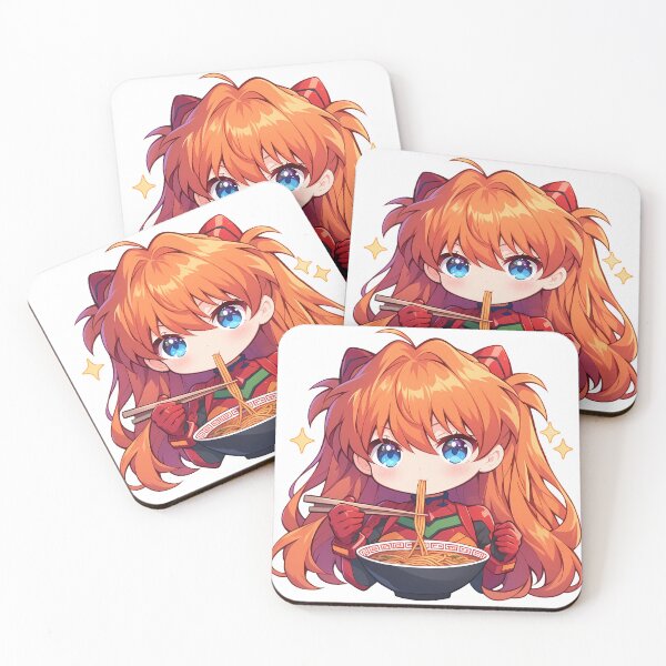 Item preview, Soryu Neon Asuka Langley Evangelion Chibi Fiery Ramen Anime designed and sold by SuperTeamCanada.