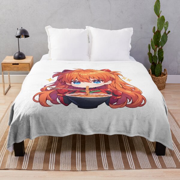 Item preview, Soryu Neon Asuka Langley Evangelion Chibi Fiery Ramen Anime designed and sold by SuperTeamCanada.