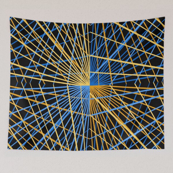 Item preview, Yellow and blue neon strobe light design designed and sold by DaveDanchuk.