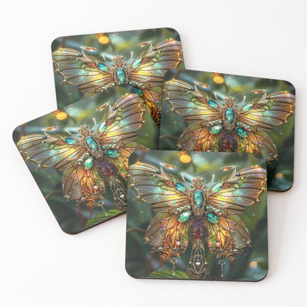 Item preview, Enchanted Jewel Butterfly – Mystical Fantasy Art designed and sold by MooDigitalArt.
