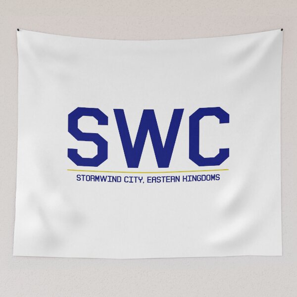 Item preview, Stormwind City, Eastern Kingdoms Airport Code - Alliance Blue/Yellow designed and sold by dirtnappd.