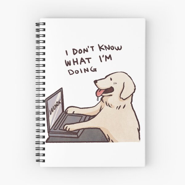 Item preview, English Cream Golden retriever working | I don't know what I'm doing | Funny golden retriever memes designed and sold by Golden Turtle Studio.