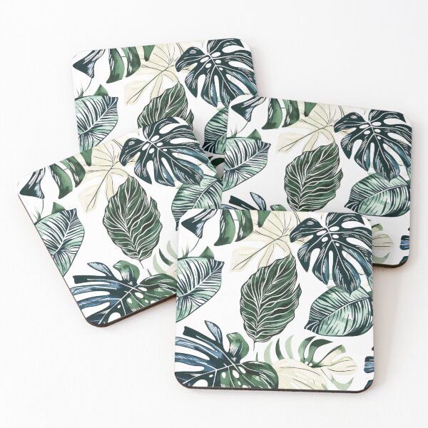 Item preview, Dark Tropical Jungle Leaves – Exotic Botanical Pattern designed and sold by MooDigitalArt.