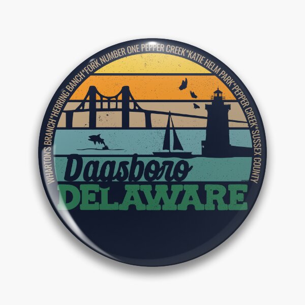 Item preview, Dagsboro Delaware Retro Sunset Local Pride Logo  designed and sold by CRHPOD20.