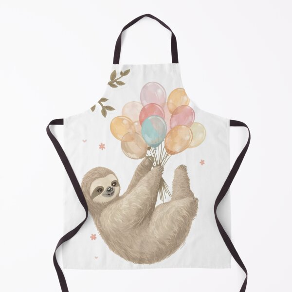 Item preview, Cute Sloth with Balloons – Adorable Animal Illustration for Stickers and Gifts designed and sold by K@raksnalee.