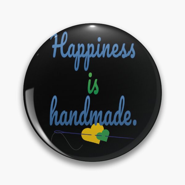 Item preview, Happiness Is Handmade – Heartfelt Craft Quote Design designed and sold by ArtVibeDesign.