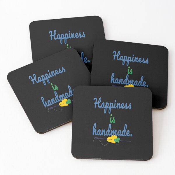 Item preview, Happiness Is Handmade – Heartfelt Craft Quote Design designed and sold by ArtVibeDesign.