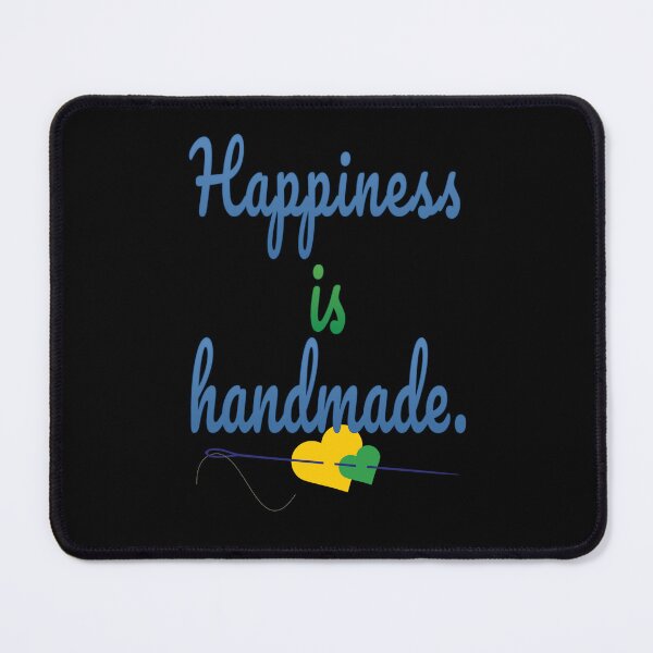 Item preview, Happiness Is Handmade – Heartfelt Craft Quote Design designed and sold by ArtVibeDesign.