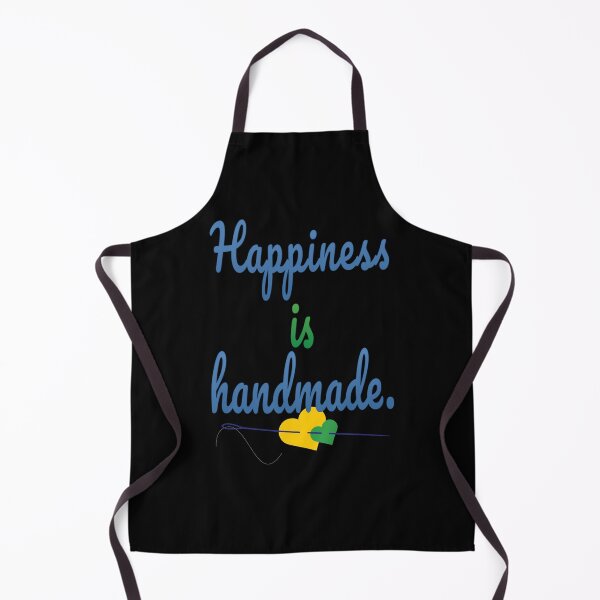 Item preview, Happiness Is Handmade – Heartfelt Craft Quote Design designed and sold by ArtVibeDesign.