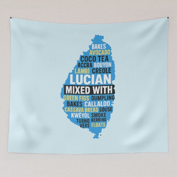 Item preview, St Lucian Mixed With Funny Map Memorabilia designed and sold by scicilysimonee.