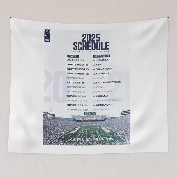 Item preview, Penn State College Football 2025 Schedule designed and sold by nostalgiaLAND.