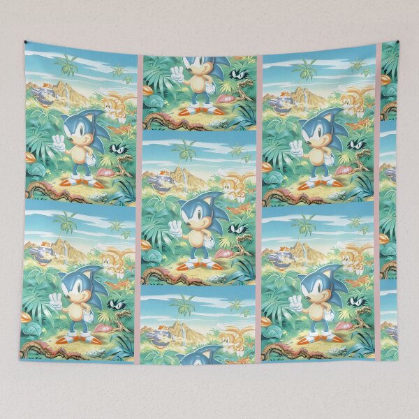 Item preview, Sonic & Tails Green Hill Zone Classic Game Art designed and sold by CamAkimBlake.