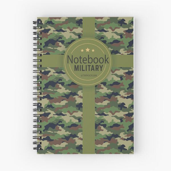Item preview, Green Camouflage Hero Notebook designed and sold by freeOrigin.