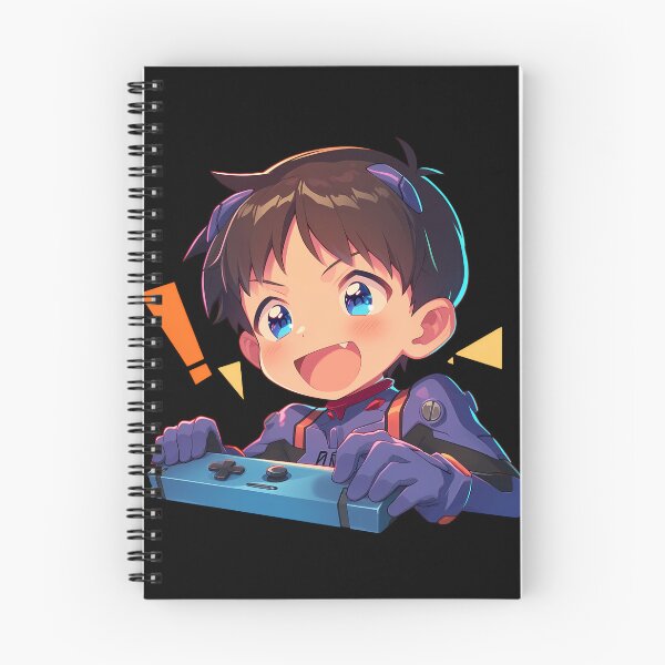 Item preview, Neon Genesis Shinji Ikari Evangelion Anime Excited Gamer Chibi Adventure designed and sold by juniorcastros.
