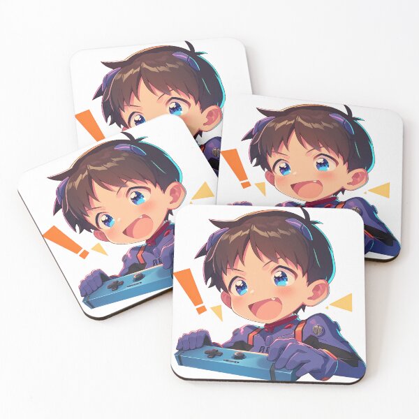 Item preview, Neon Genesis Shinji Ikari Evangelion Anime Excited Gamer Chibi Adventure designed and sold by juniorcastros.