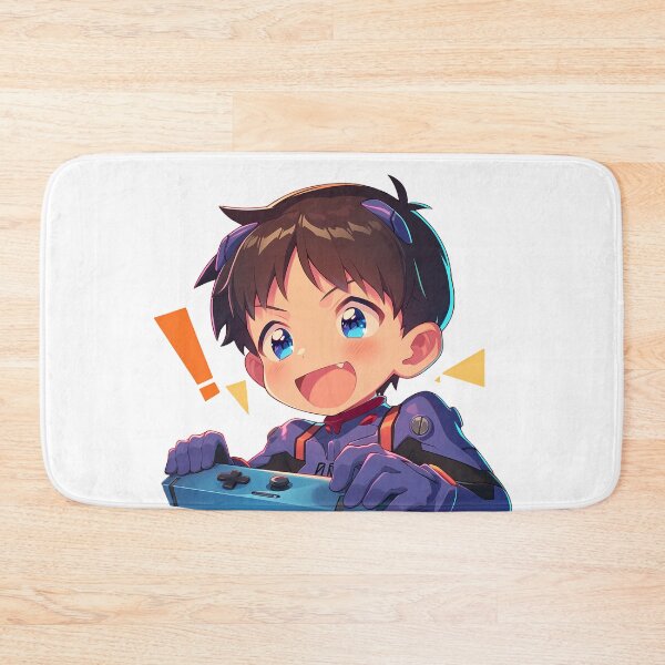 Item preview, Neon Genesis Shinji Ikari Evangelion Anime Excited Gamer Chibi Adventure designed and sold by juniorcastros.