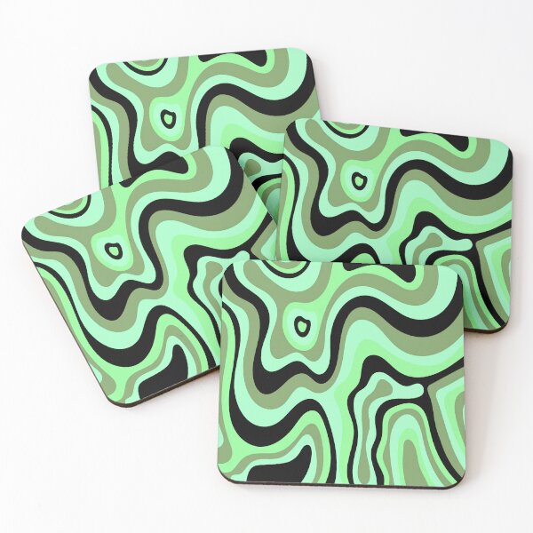 Item preview, Psychedelic Patterns Greens designed and sold by ViaARTfactory.