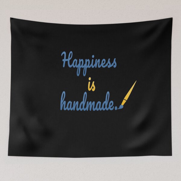 Item preview, Copie de Happiness Is Handmade – Heartfelt Craft Quote Design designed and sold by ArtVibeDesign.