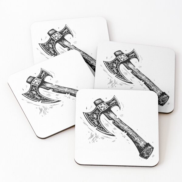 Item preview, Rune-Etched Battle Axe – Norse Fantasy Weapon Illustration designed and sold by inkoutninja.