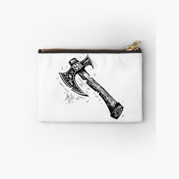 Item preview, Rune-Etched Battle Axe – Norse Fantasy Weapon Illustration designed and sold by inkoutninja.