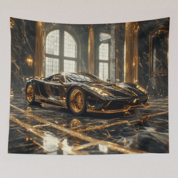 Item preview, Gold Super Car Art  designed and sold by TheDarkWardrobe.