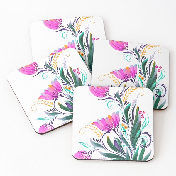 Item preview, Colorful Flowers – Vibrant Hand-Painted Floral Art designed and sold by TealBeeArt.