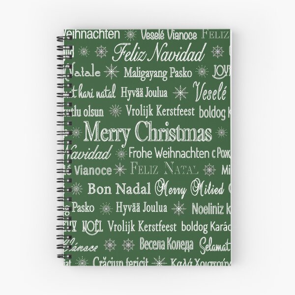 Item preview, Multilingual Merry Christmas Typography Pattern designed and sold by ddproducts.