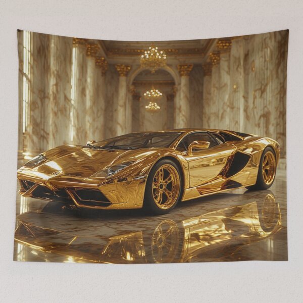 Item preview, Gold Super Car Art  designed and sold by TheDarkWardrobe.