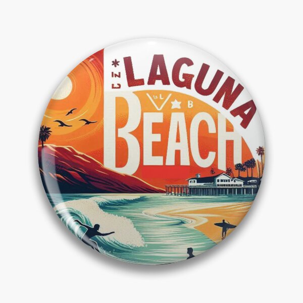 Item preview, Watercolor California Art Travel Print of Laguna beach - Surfer beach designed and sold by erkinmaddison.