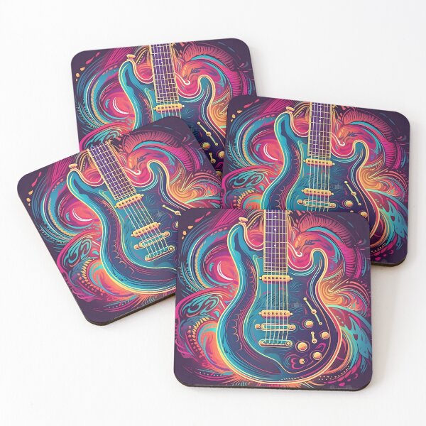 Item preview, Psychedelic guitar print designed and sold by dcrc.