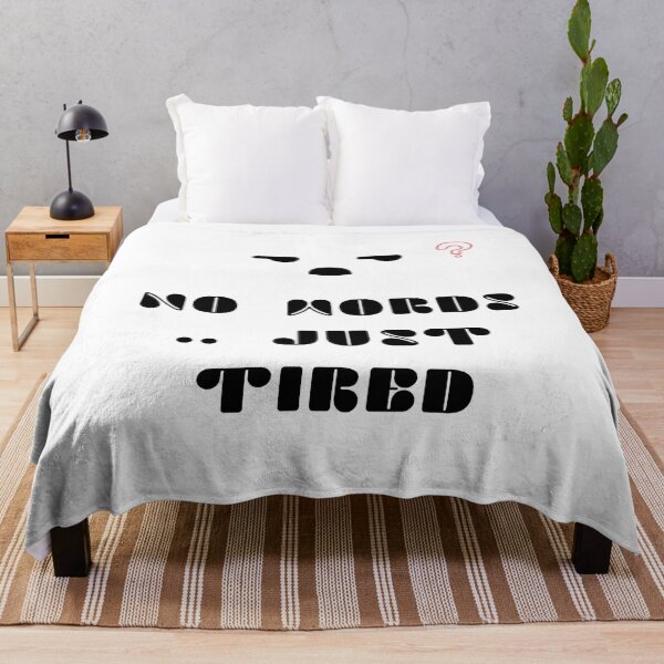 Item preview, No Words, Just Tired – Relatable Minimal Doodle designed and sold by mintmono-studio.