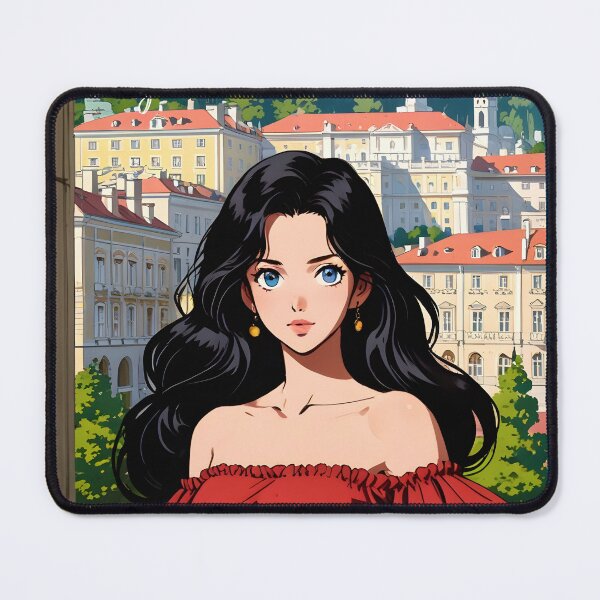 Item preview, Retro Anime Girl from Salzburg Austria Vintage Travel Romantic Quote designed and sold by Kawaii-Sky.