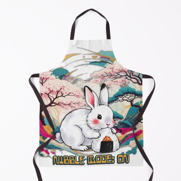 Item preview, Nibble Mode: On – Cute Japanese Bunny with Onigiri T-Shirt designed and sold by JP's Print Lab.