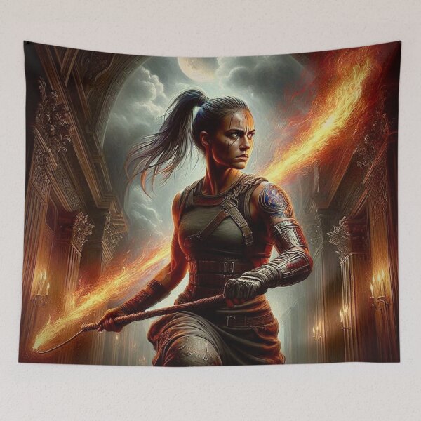 Item preview,  Tattooed Valkyrie – Warrior Goddess in a Cosmic Renaissance designed and sold by Ghost Archer Illusions.