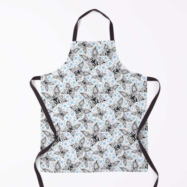 Artikelvorschau, Spitze schwarze Schmetterlinge auf weißem Polka Dot Hintergrund entworfen und verkauft von fuzzyfox.